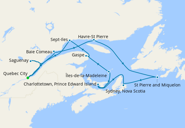 Cruise Itinerary Map