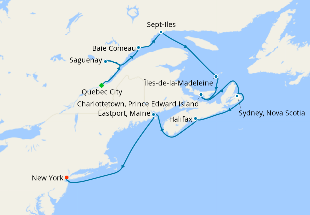 Cruise Itinerary Map