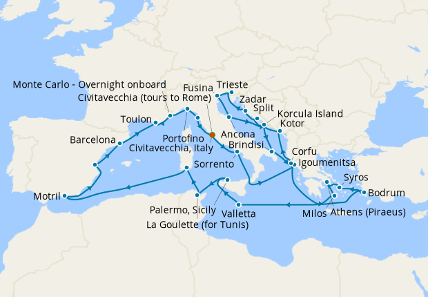 Cruise Itinerary Map
