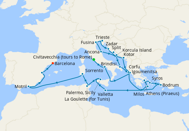 Cruise Itinerary Map