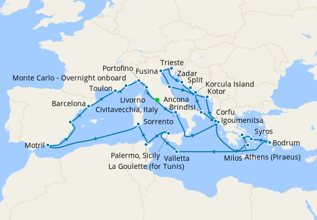 Cruise Itinerary Map