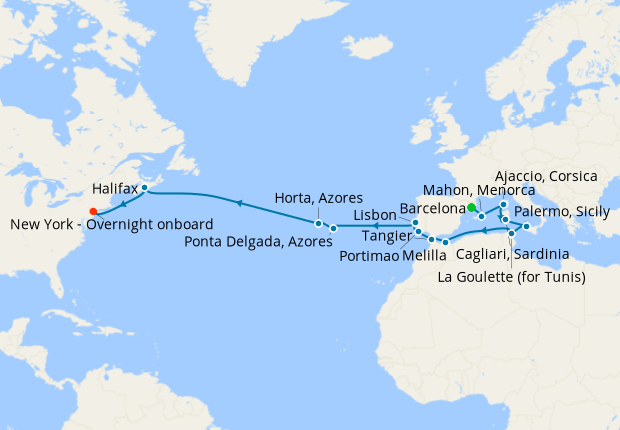 Cruise Itinerary Map