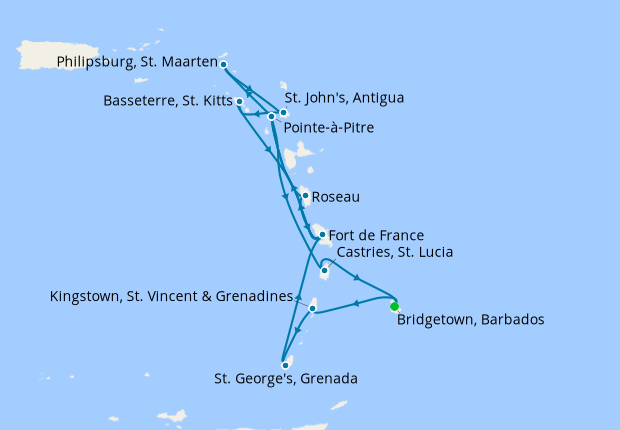 Cruise Itinerary Map