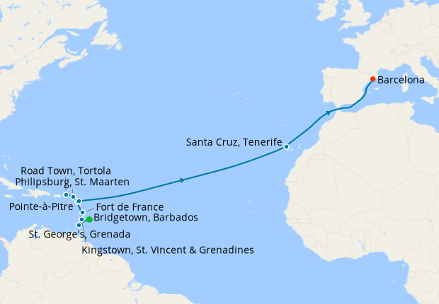 Cruise Itinerary Map