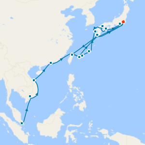 Japan and Southeast Asia from Singapore with 1 Night Stay