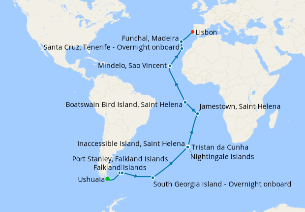 Cruise Itinerary Map