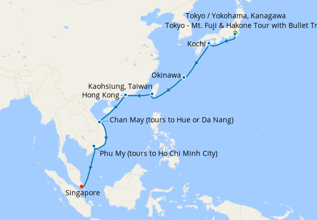Cruise Itinerary Map
