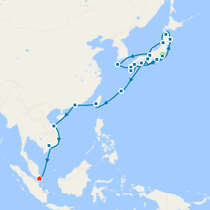 Tokyo, Japan's Fall Foliage and Southeast Asia to Singapore with Stays