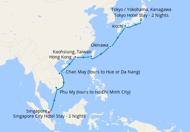 Cruise Itinerary Map