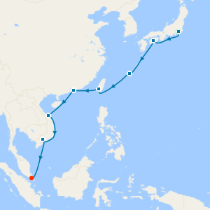 Hong Kong and Vietnam to Singapore with 1 Night Yokohama Stay
