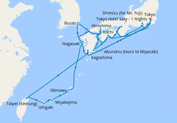 Cruise Itinerary Map