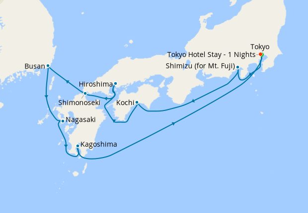 Cruise Itinerary Map