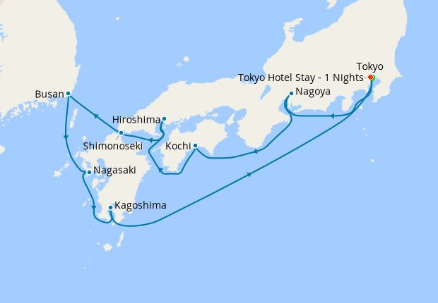 Cruise Itinerary Map