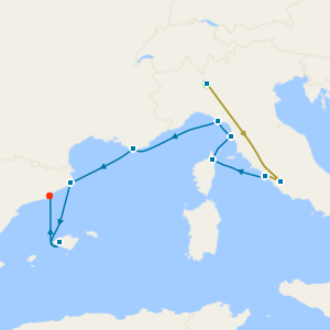 Swiss Alps, Bernina Red Train, Enchanting Greece & Mediterranean Passage from Rome to Barcelona