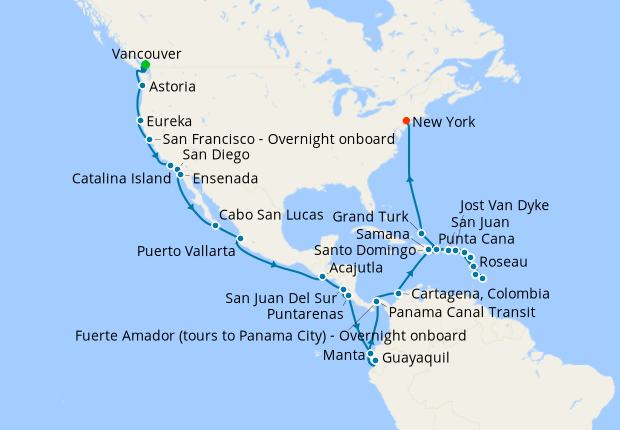 Cruise Itinerary Map