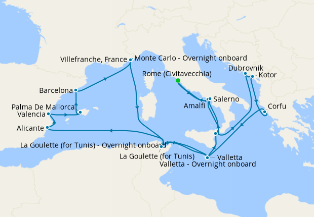 Cruise Itinerary Map