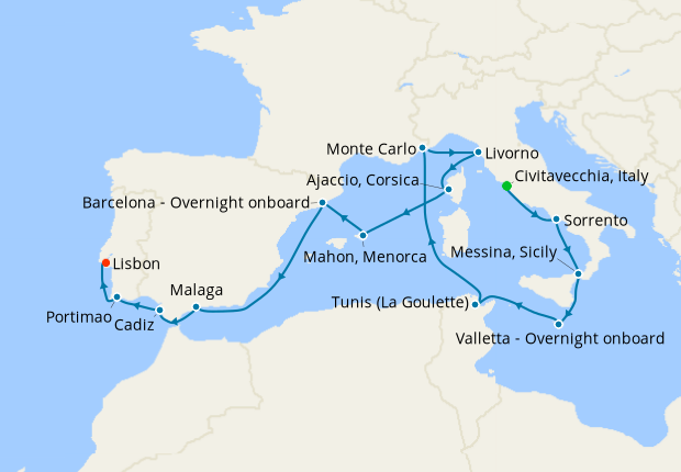 Cruise Itinerary Map