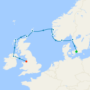 Grand Scandinavian & British Isles Explorer Fly Cruise from Copenhagen to Liverpool