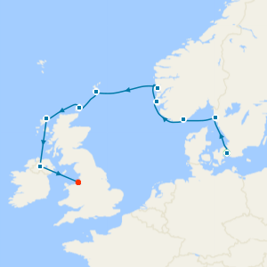 Grand Scandinavian & British Isles Explorer to Liverpool with Copenhagen Stay