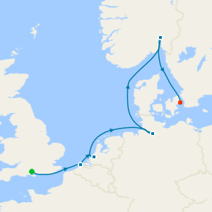 Northern European Capitals Fly Cruise from Southampton to Copenhagen 