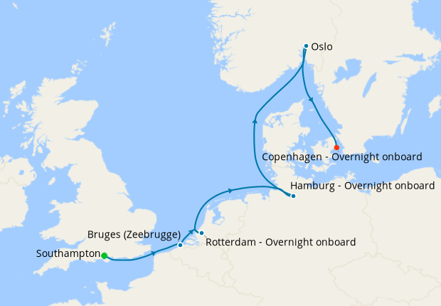 Cruise Itinerary Map