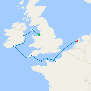 No Fly Eurostar - Western European & British Isles from Liverpool to Amsterdam 