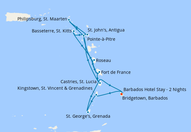 Cruise Itinerary Map