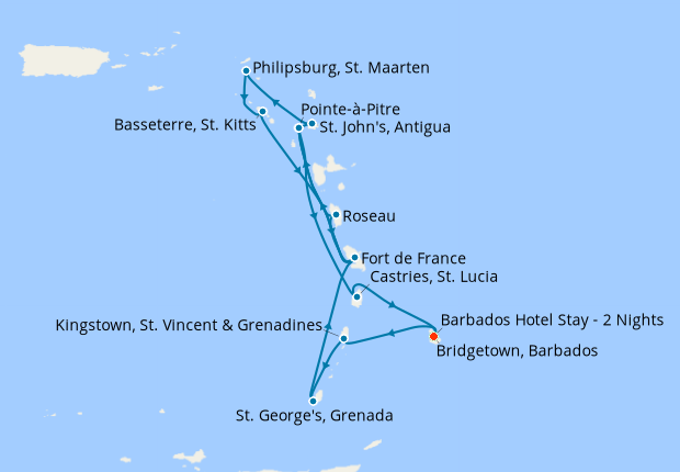 Cruise Itinerary Map