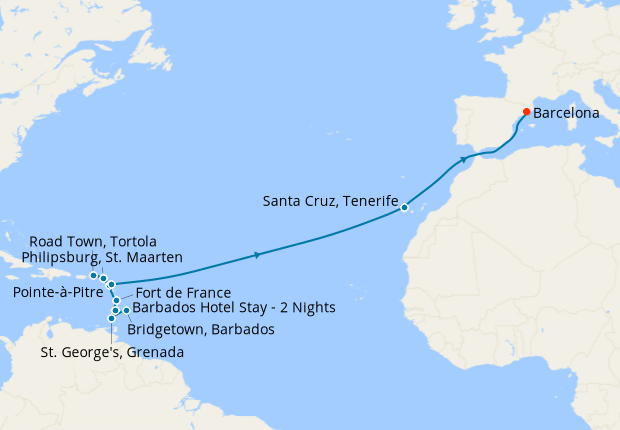 Cruise Itinerary Map