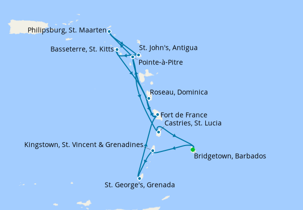 Cruise Itinerary Map