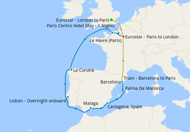 Cruise Itinerary Map