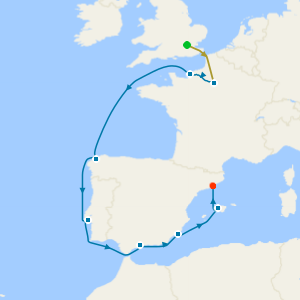 Icons of Iberia from Paris (Le Havre) to Barcelona with Eurostar 