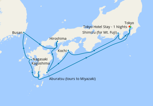Cruise Itinerary Map