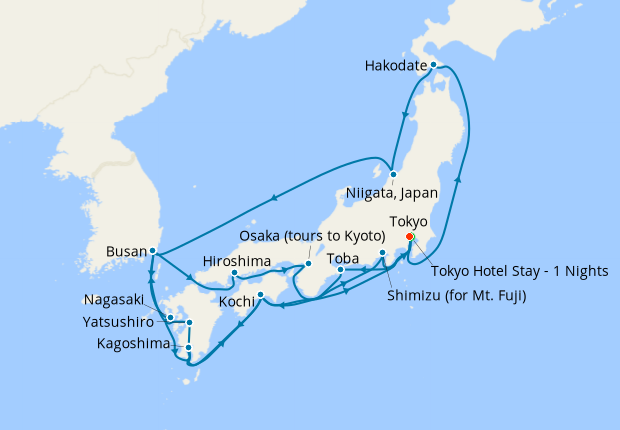 Cruise Itinerary Map
