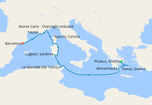 Cruise Itinerary Map
