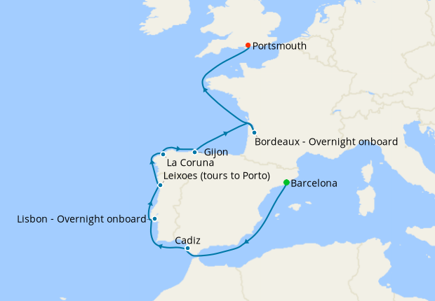Cruise Itinerary Map