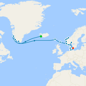 Iceland, Greenland, and Denmark from Reykjavik to Copenhagen