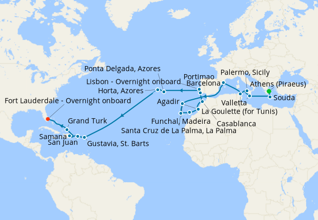 Cruise Itinerary Map