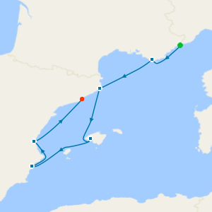 Western Mediterranean from Monte Carlo - Fly Cruise