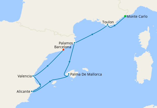 Cruise Itinerary Map