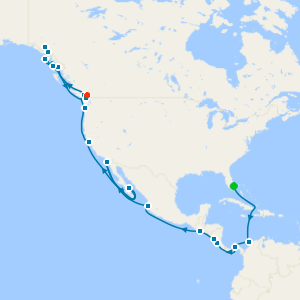 Panama Canal, Pacific Coastline & Alaska Wildlife from Fort Lauderdale to Vancouver