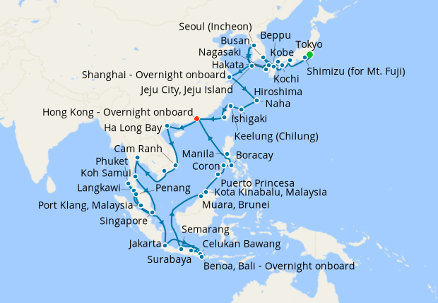 Cruise Itinerary Map