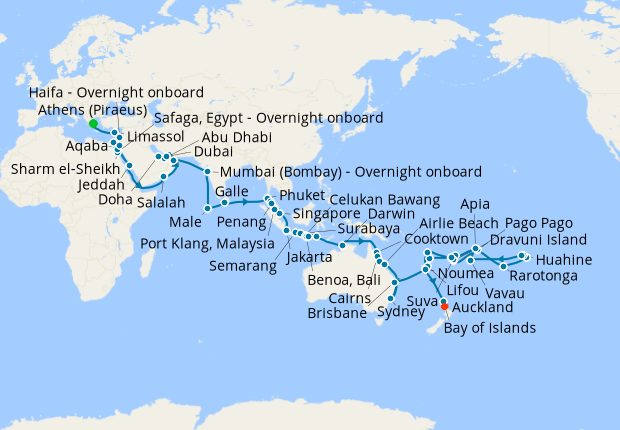 Cruise Itinerary Map