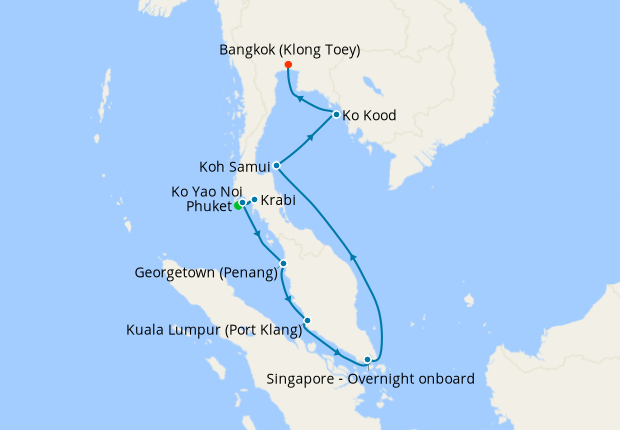 Cruise Itinerary Map
