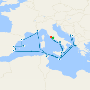 The Mediterranean, Adriatic & North Africa Discovery with Rome Stay 