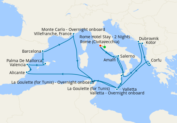 Cruise Itinerary Map
