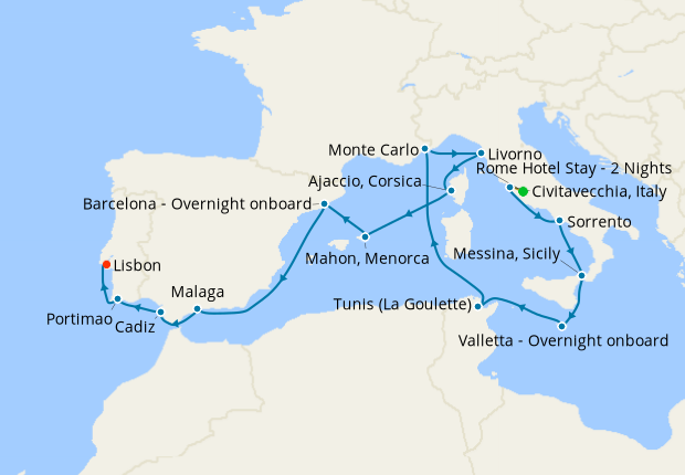 Cruise Itinerary Map