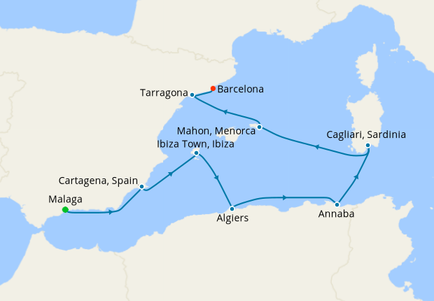 Cruise Itinerary Map
