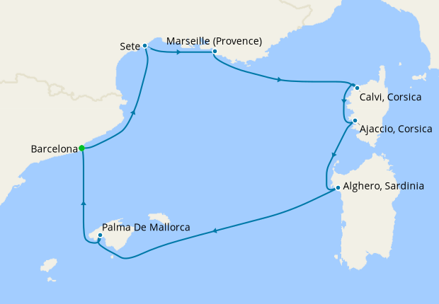 Cruise Itinerary Map