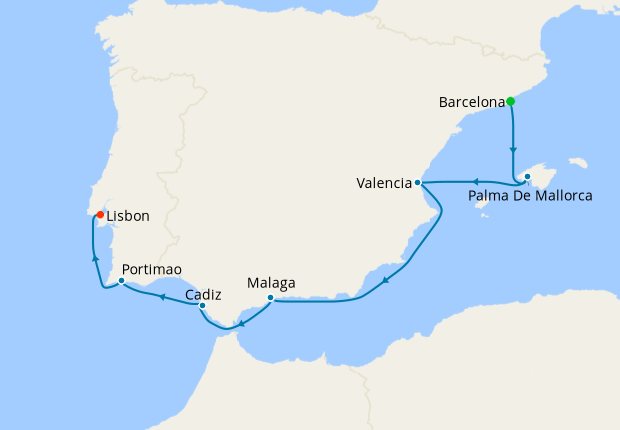 Cruise Itinerary Map